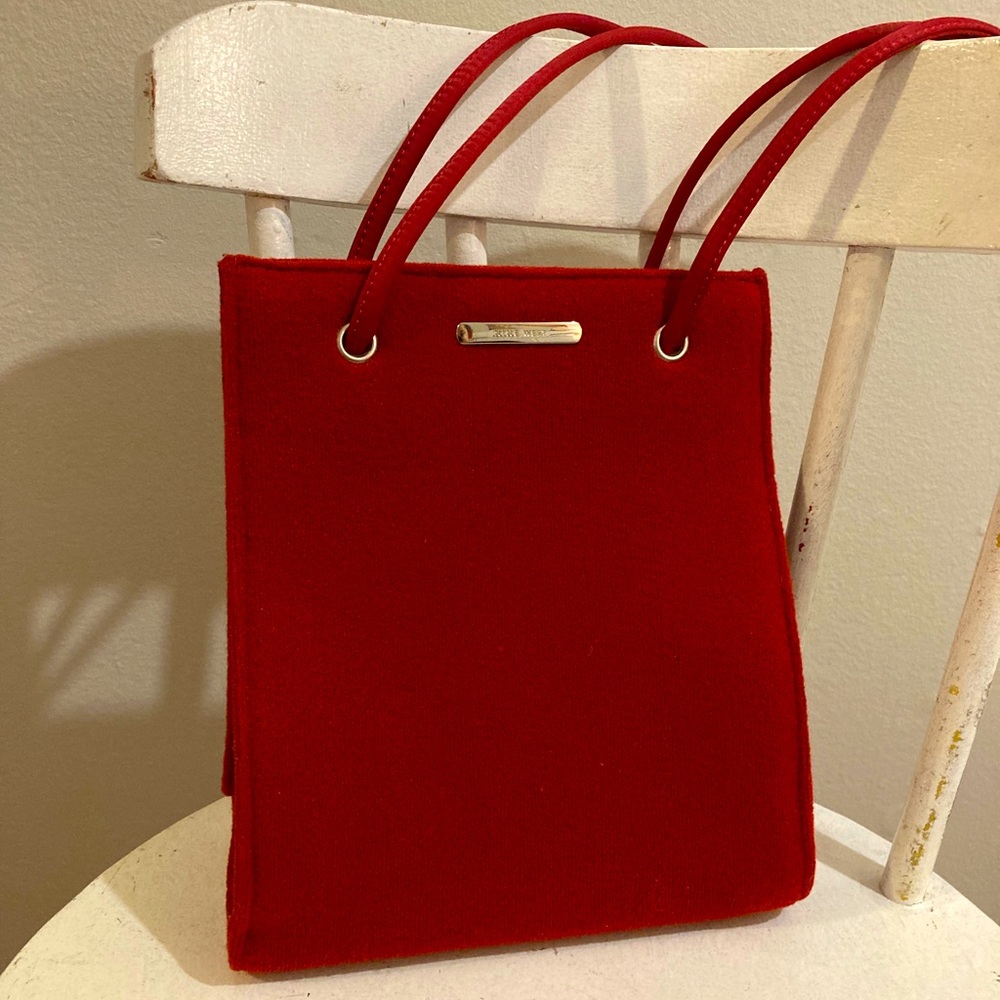 Nine West Vintage Y2K 90s Crimson Red Shoulder Bag